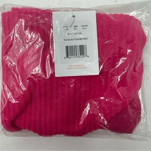 Andie Swim Size XXL The 90s Bikini Bottom Rib Terry Neon Hibiscus Pink NEW - Picture 14 of 14